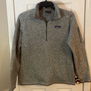 Patagonia Women's Better Sweater 1/4 Zip Pullover in Birch White